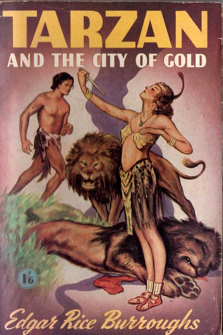 Edgar Rice Burroughs  TARZAN AND THE CITY OF GOLD front book cover image