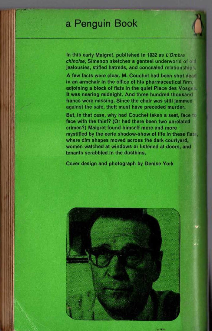 Georges Simenon  MAIGRET MYSTIFIED magnified rear book cover image