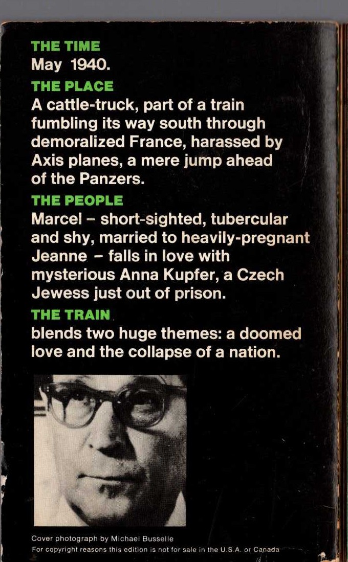 Georges Simenon  THE TRAIN magnified rear book cover image
