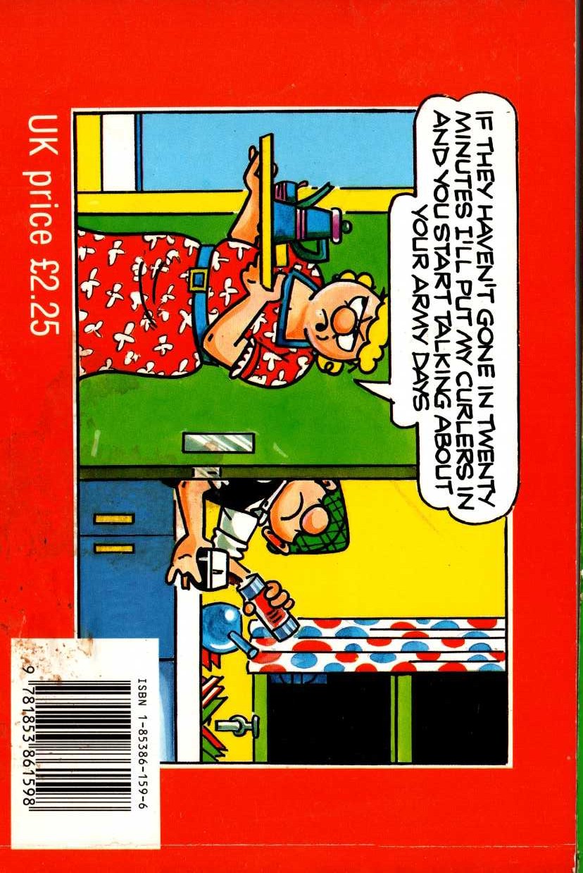 Reg Smythe  THE WORLD OF ANDY CAPP 1989 magnified rear book cover image