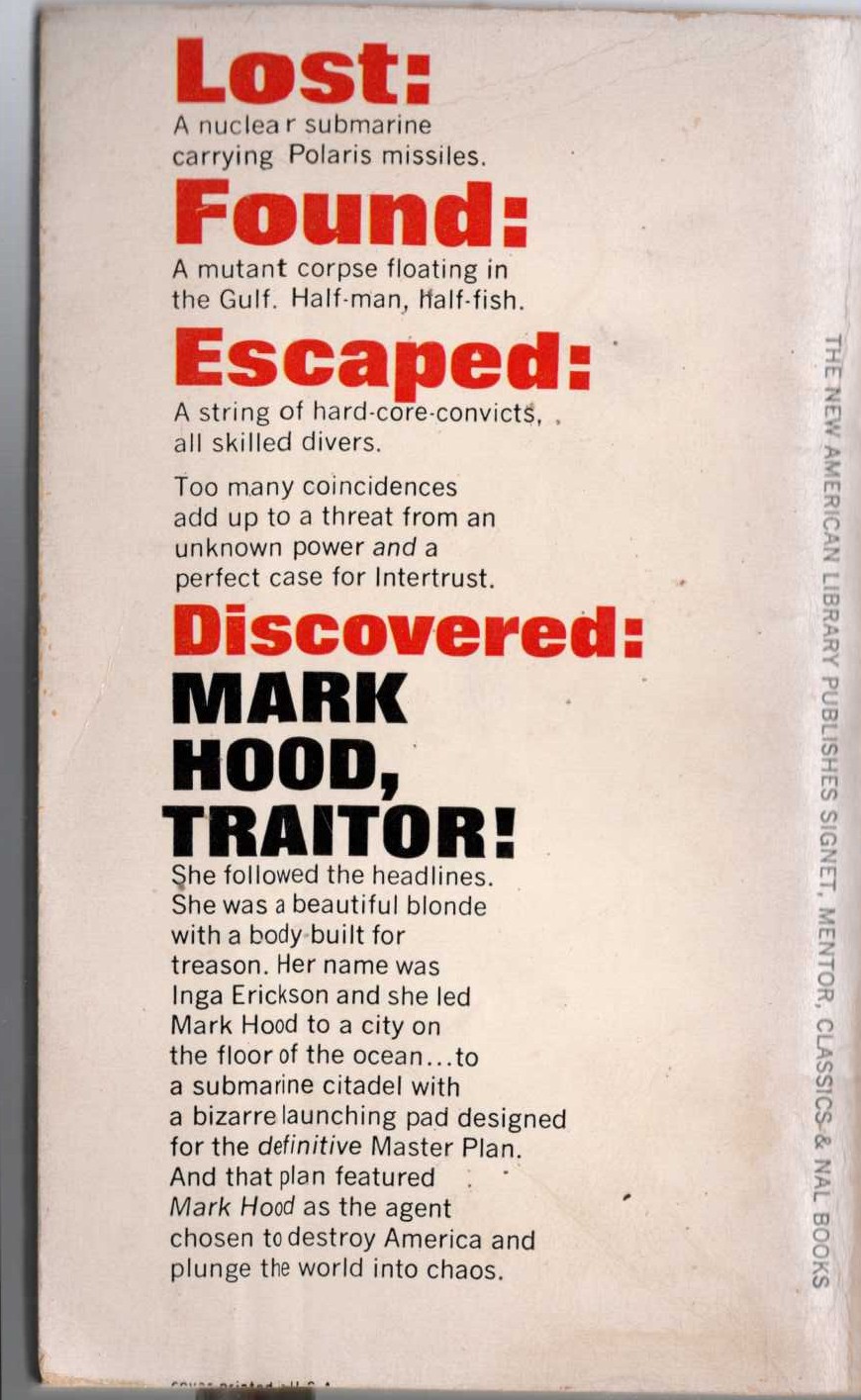 James Dark  OPERATION OCTOPUS magnified rear book cover image