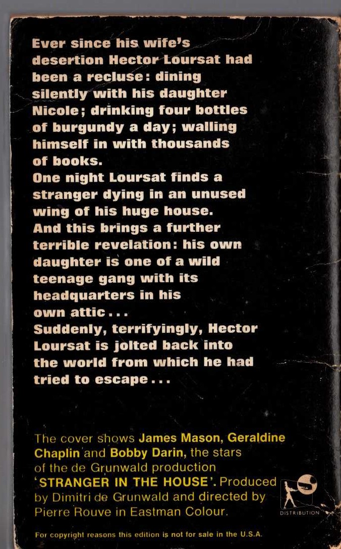 Georges Simenon  STRANGER IN THE HOUSE (Film tie-in) magnified rear book cover image