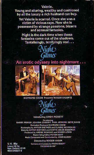Olga Norton  NIGHT GAMES (Cindy Pickett) magnified rear book cover image