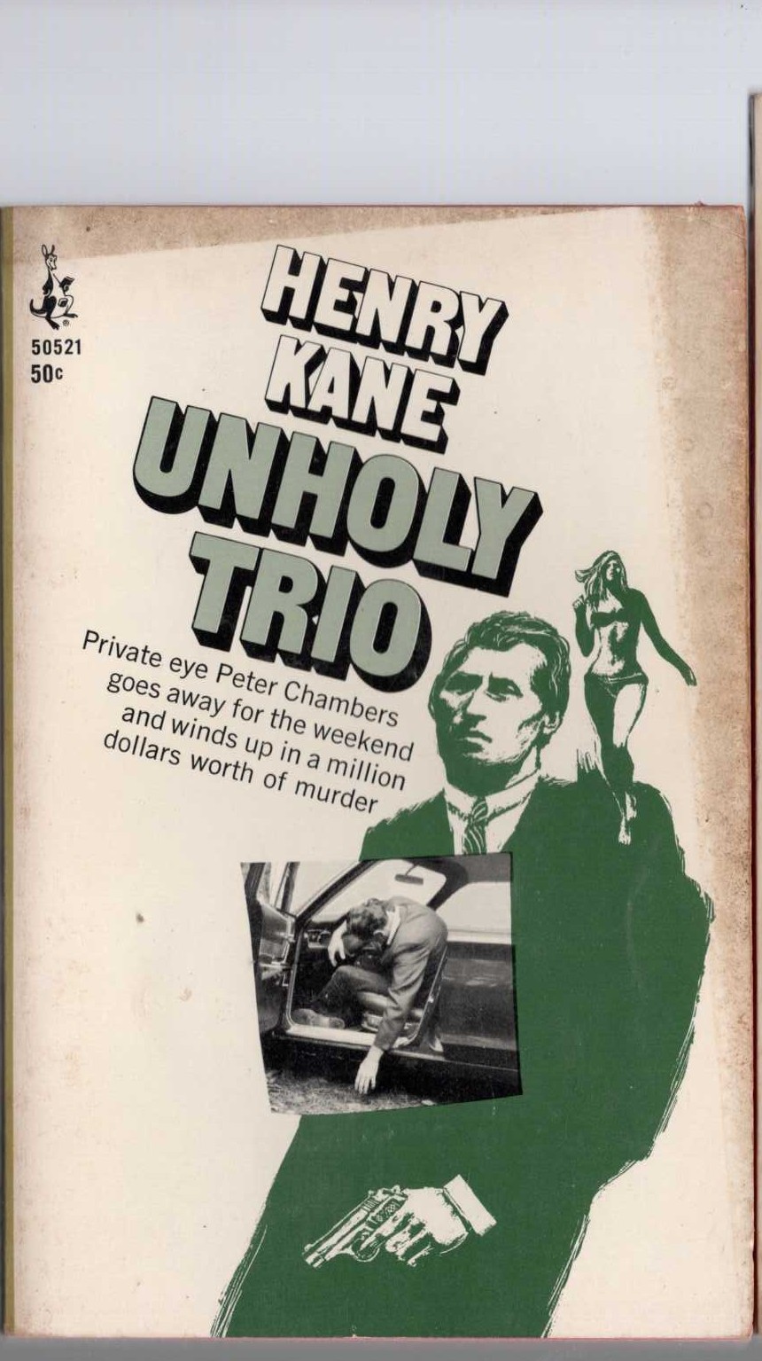 Henry Kane  UNHOLY TRIO front book cover image