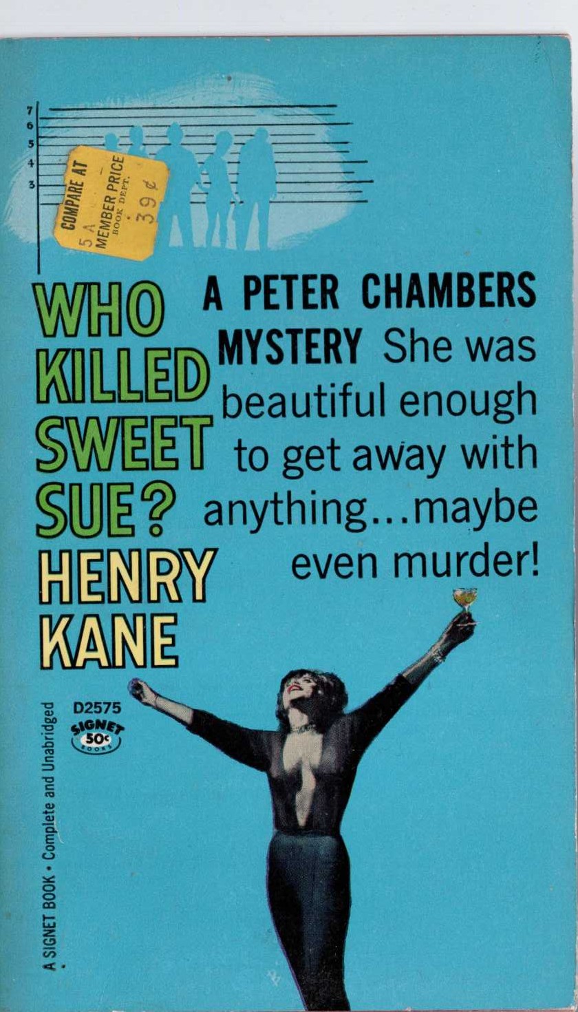 Henry Kane  WHO KILLED SWEET SUE? front book cover image