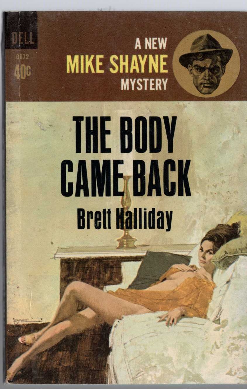 Brett Halliday  THE BODY CAME BACK front book cover image