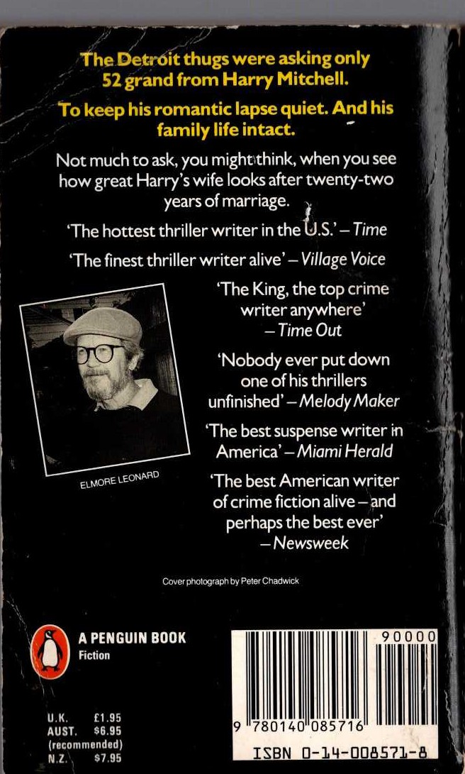 Elmore Leonard  52 PICK-UP magnified rear book cover image