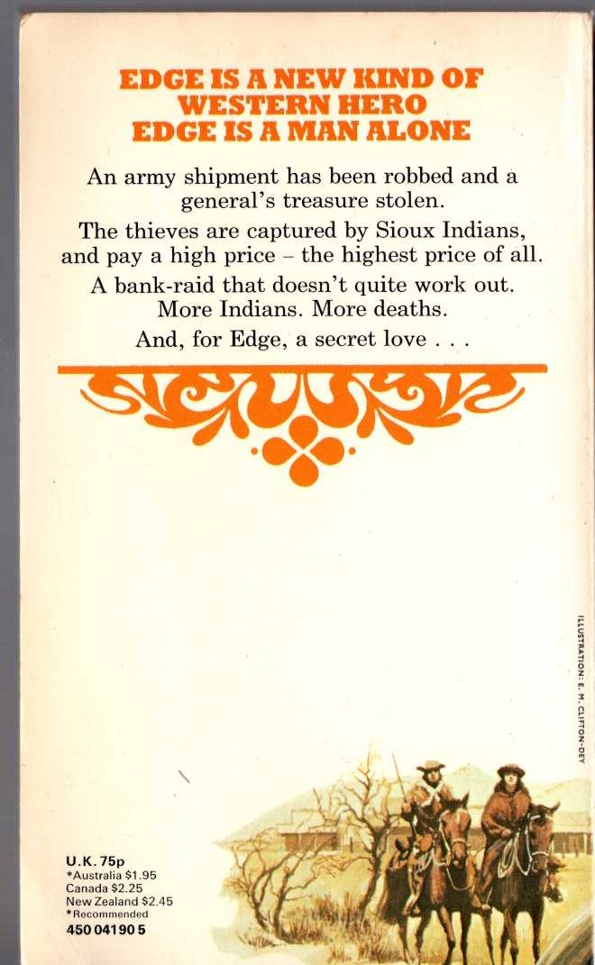 George G. Gilman  EDGE 9: BLOODY SUMMER magnified rear book cover image
