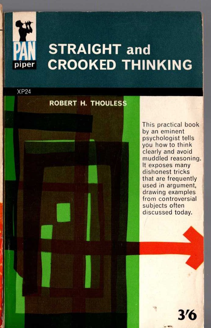 Robert H. Thouless  STRAIGHT AND CROOKED THINKING front book cover image