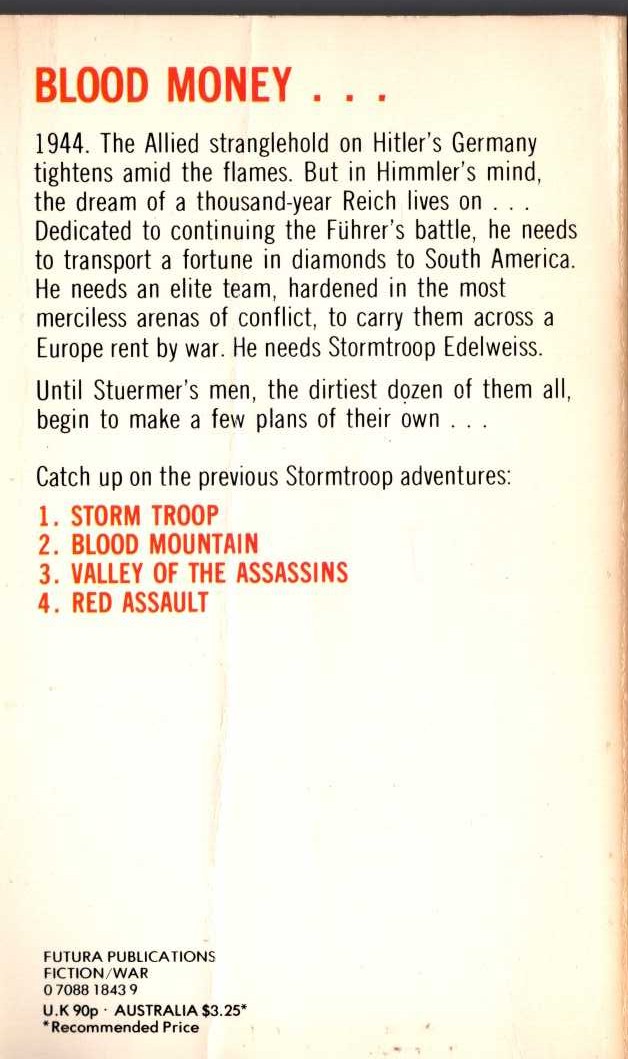Leo Kessler  HIMMLER'S GOLD magnified rear book cover image