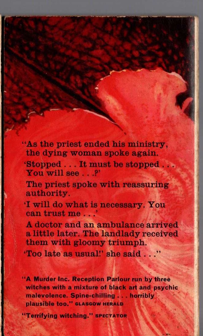 Agatha Christie  THE PALE HORSE magnified rear book cover image