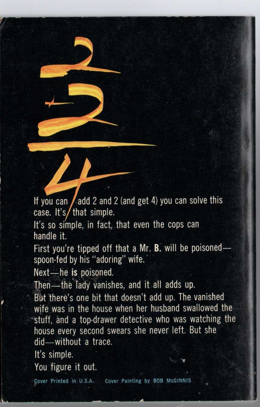 A.A. Fair  FOOLS DIE ON FRIDAY magnified rear book cover image