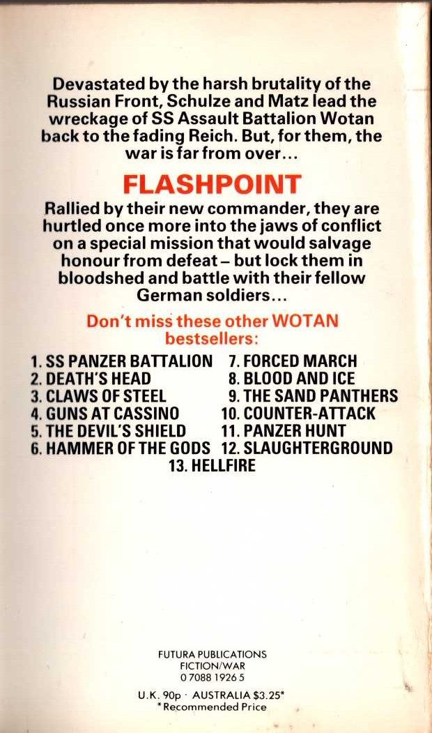 Leo Kessler  FLASHPOINT magnified rear book cover image
