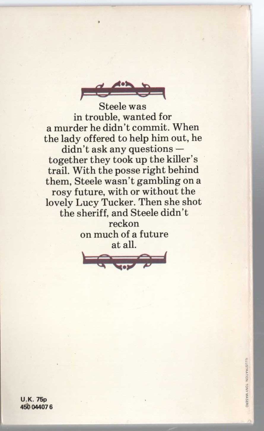 George G. Gilman  ADAM STEELE 24: MANHUNT magnified rear book cover image