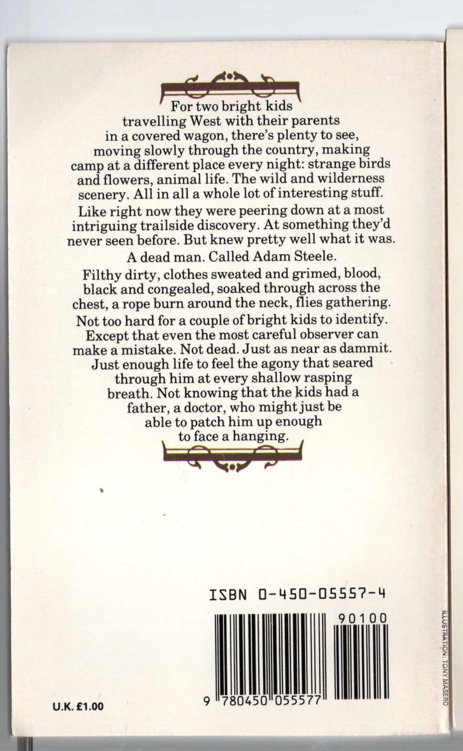 George G. Gilman  ADAM STEELE 33: THE VALLEY OF THE SHADOW magnified rear book cover image