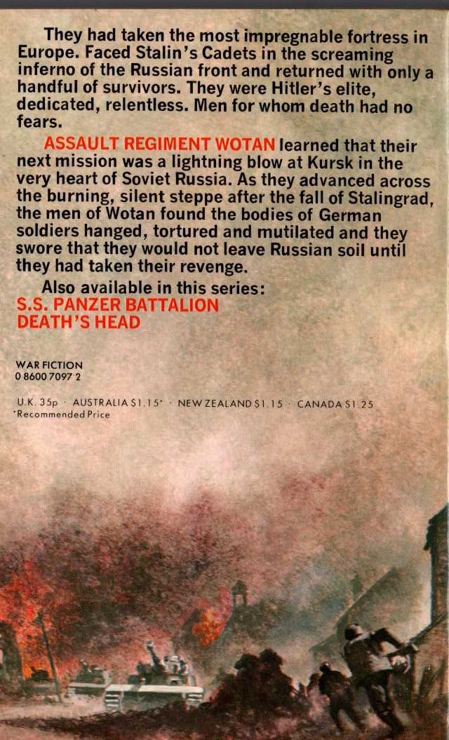 Leo Kessler  CLAWS OF STEEL magnified rear book cover image