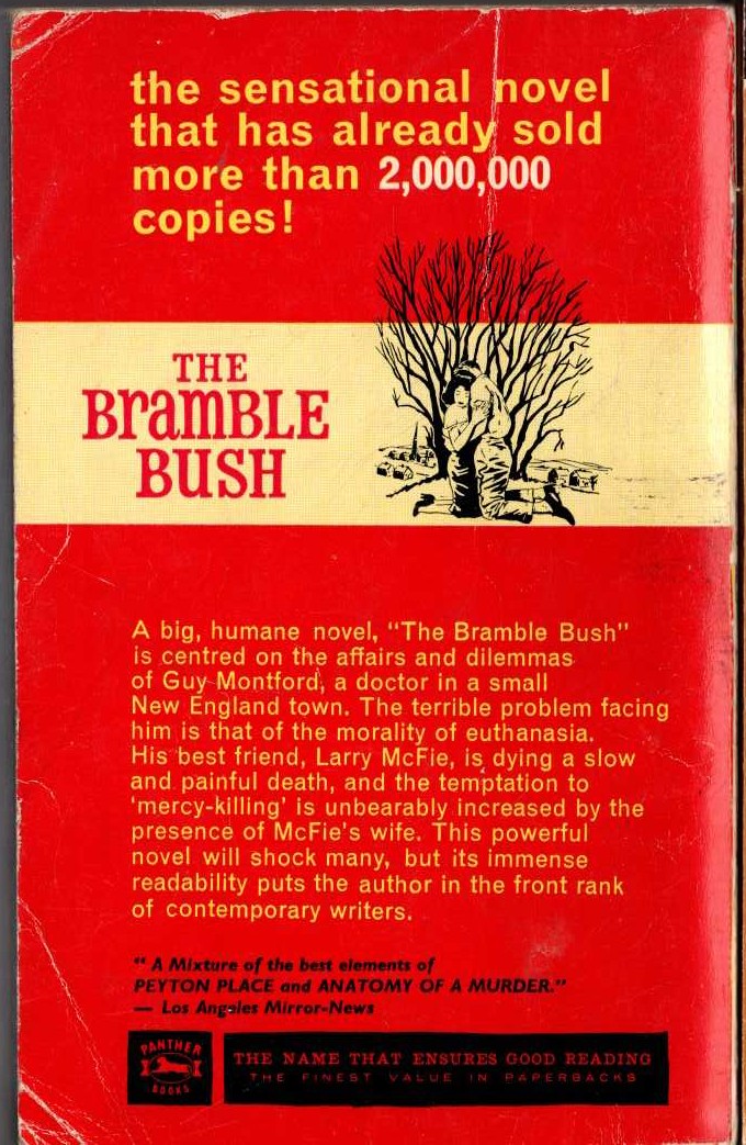 Charles Mergendahl  THE BRAMBLE BUSH magnified rear book cover image