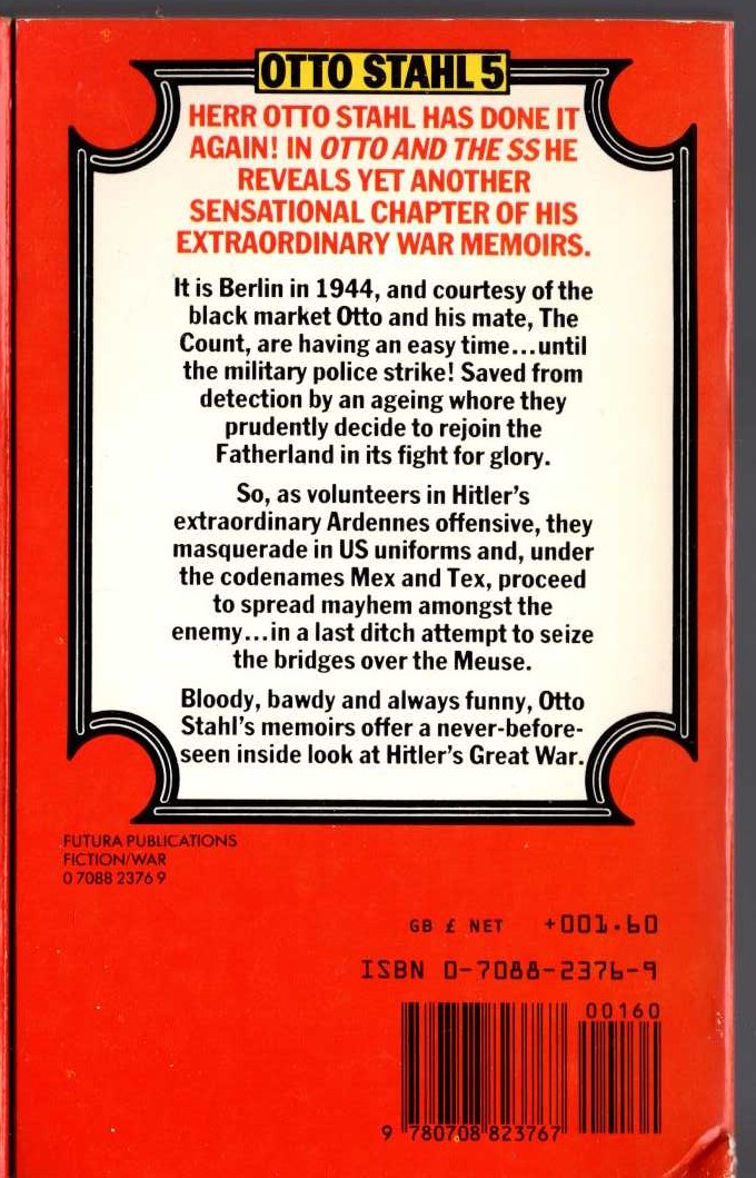 Leo Kessler  OTTO AND THE SS magnified rear book cover image