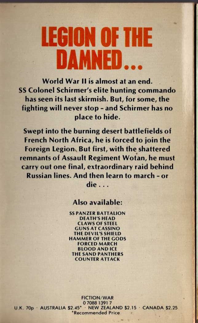 Leo Kessler  HELLFIRE magnified rear book cover image