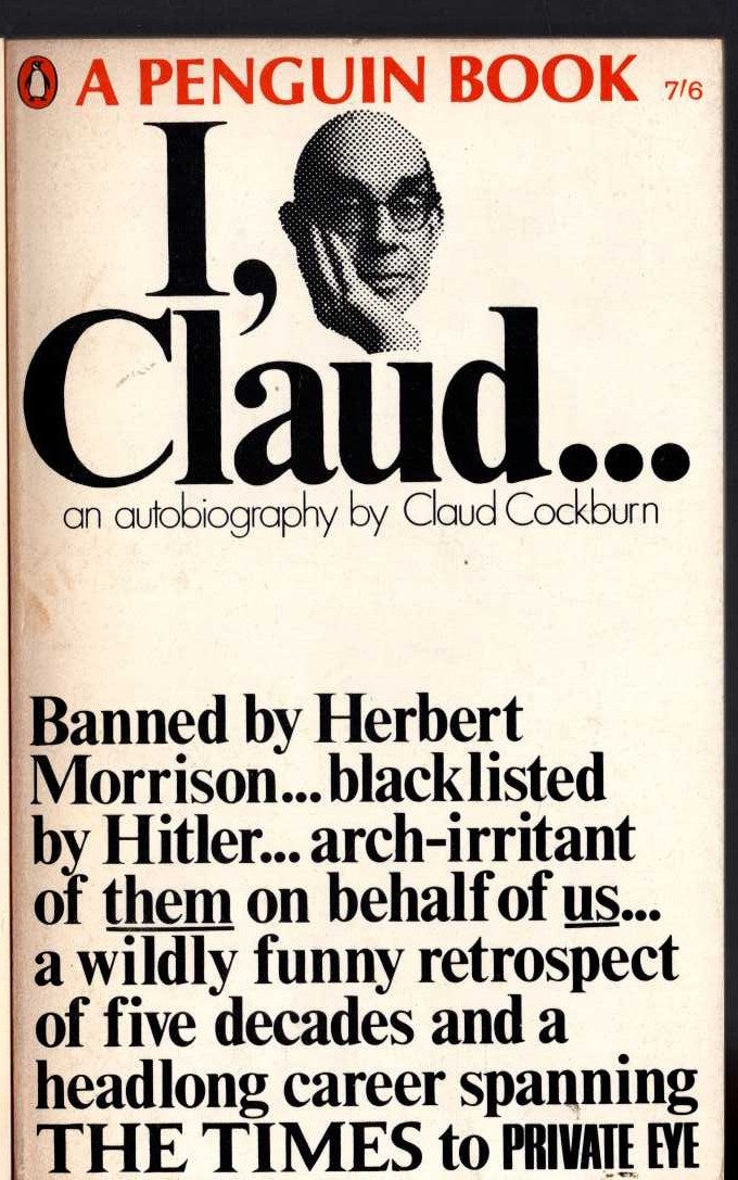 Claud Cockburn  I, CLAUD... (Autobiography) front book cover image