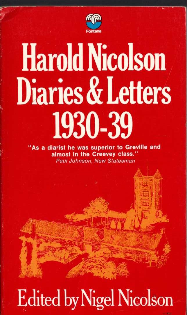 Nigel Nicolson (edits) HAROLD NICOLSON DIARIES & LETTERS 1930-1939 front book cover image
