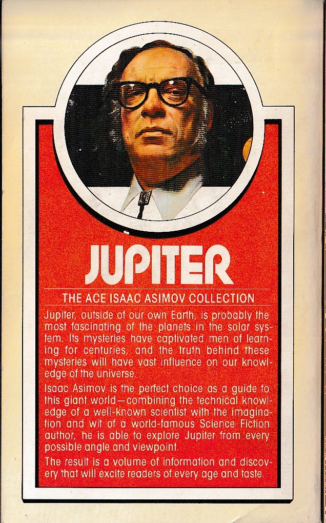 Isaac Asimov (Non-Fiction) JUPITER magnified rear book cover image