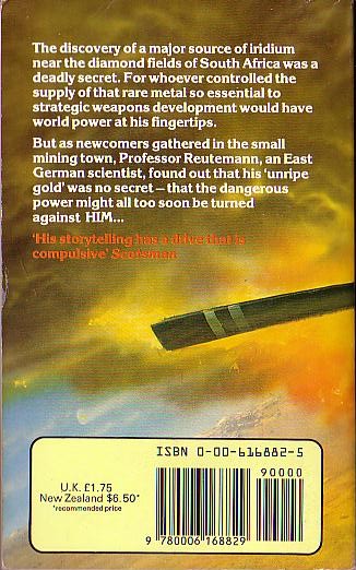 Geoffrey Jenkins  THE UNRIPE GOLD magnified rear book cover image