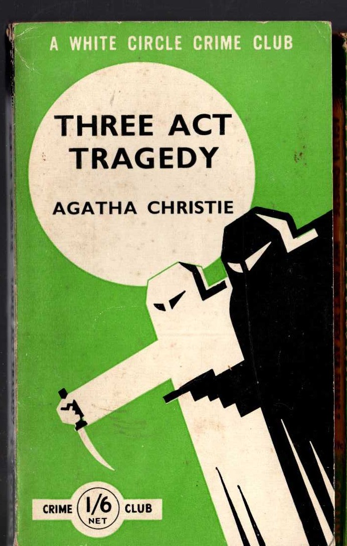 Agatha Christie  THREE ACT TRAGEDY front book cover image