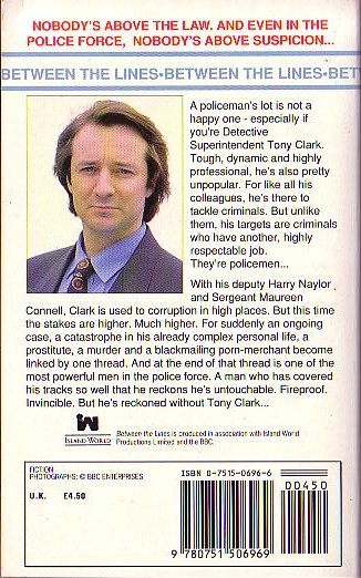 Tom McGregor  BETWEEN THE LINES: THE CHILL FACTOR (BBC-TV) magnified rear book cover image