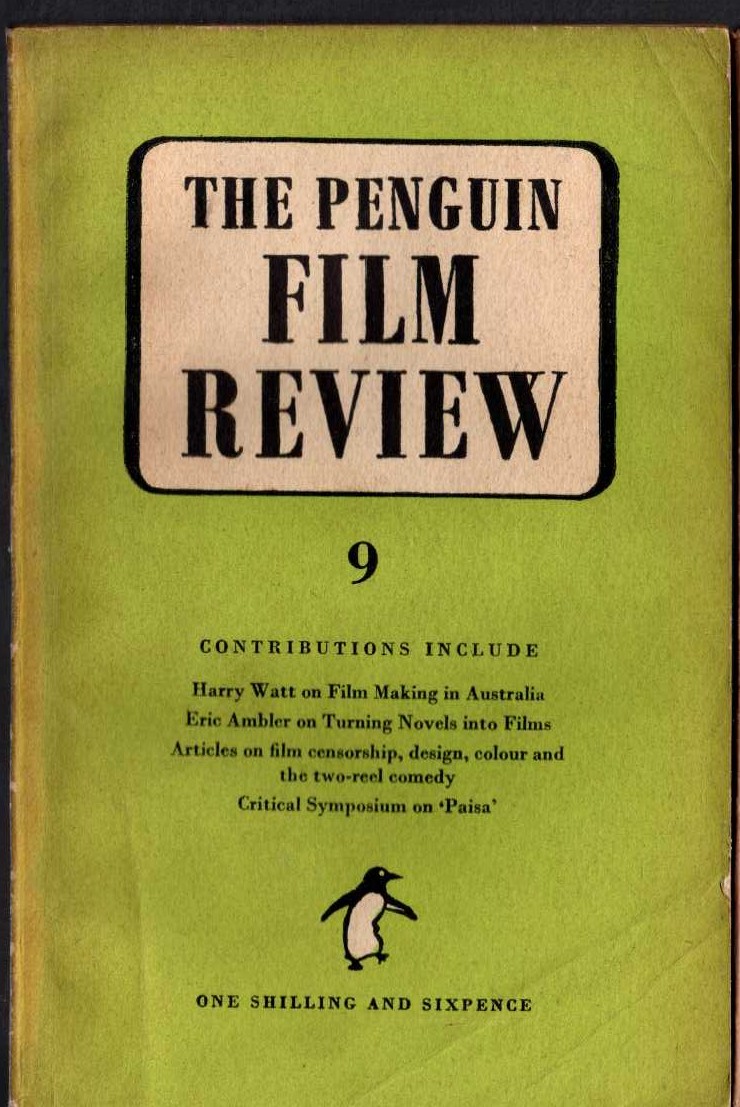 Penguin   THE PENGUIN FILM REVIEW 9 front book cover image