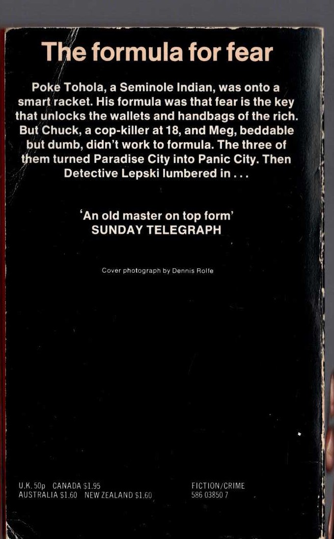 James Hadley Chase  WANT TO STAY ALIVE? magnified rear book cover image