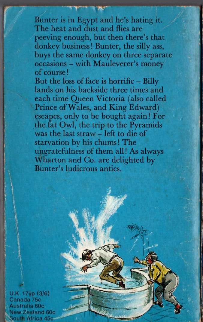 Frank Richards  BILLY BUNTER'S BARGAIN magnified rear book cover image