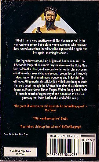 Robert Silverberg  TO THE LAND OF THE LIVING magnified rear book cover image