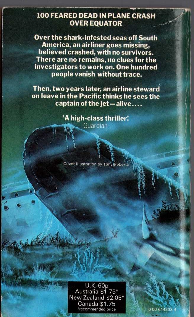 Adam Hall  THE VOLCANOES OF SAN DOMINGO magnified rear book cover image
