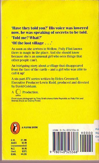 Helen Cresswell  THE SECRET WORLD OF POLLY FLINT (TV tie-in) magnified rear book cover image
