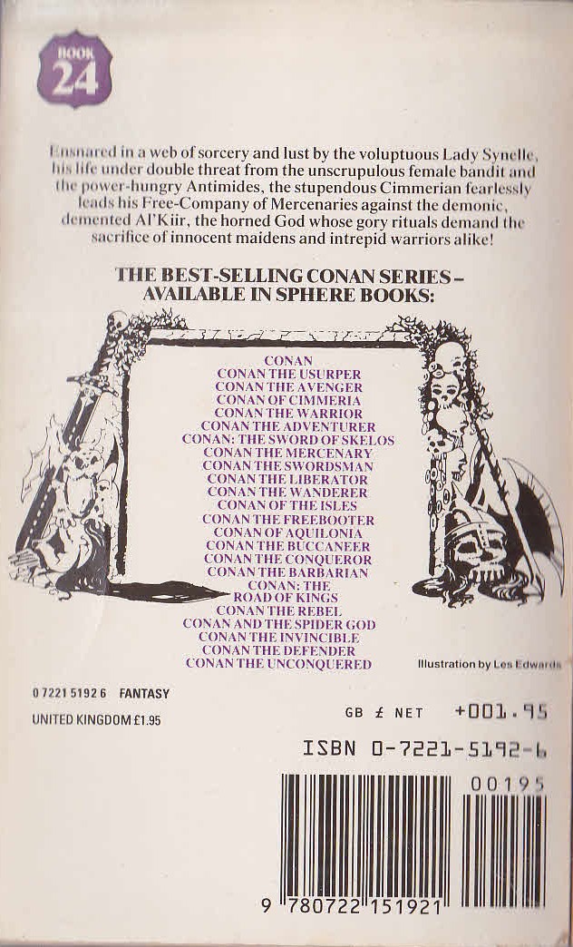 Robert Jordan  CONAN THE TRIUMPHANT magnified rear book cover image