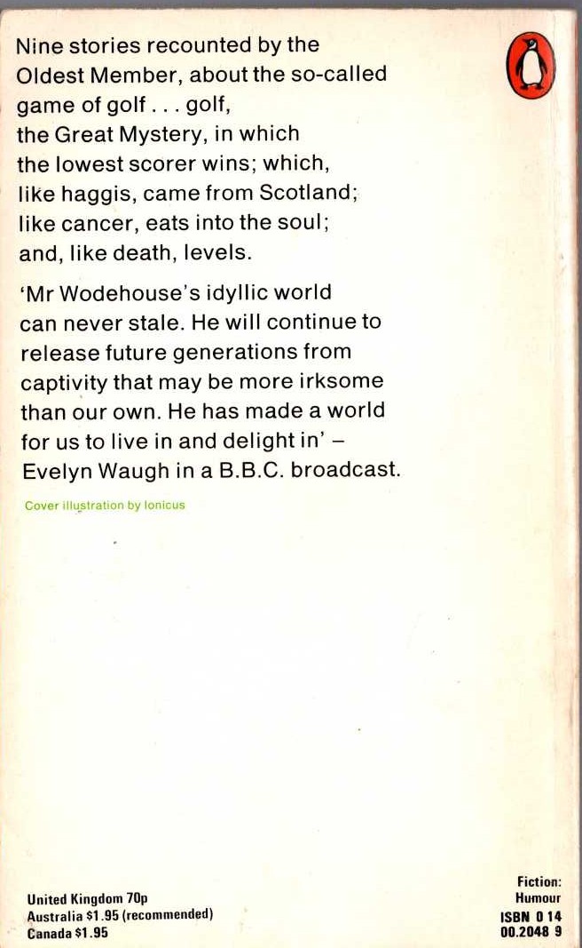 P.G. Wodehouse  THE HEART OF A GOOF magnified rear book cover image