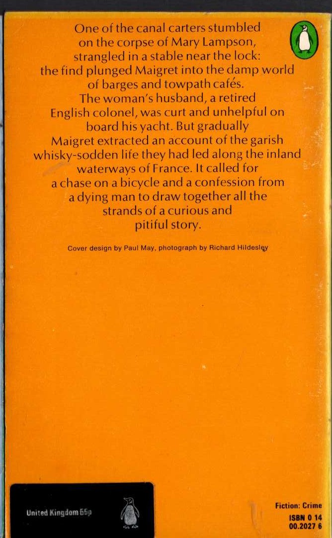 Georges Simenon  MAIGRET MEETS A MILORD magnified rear book cover image
