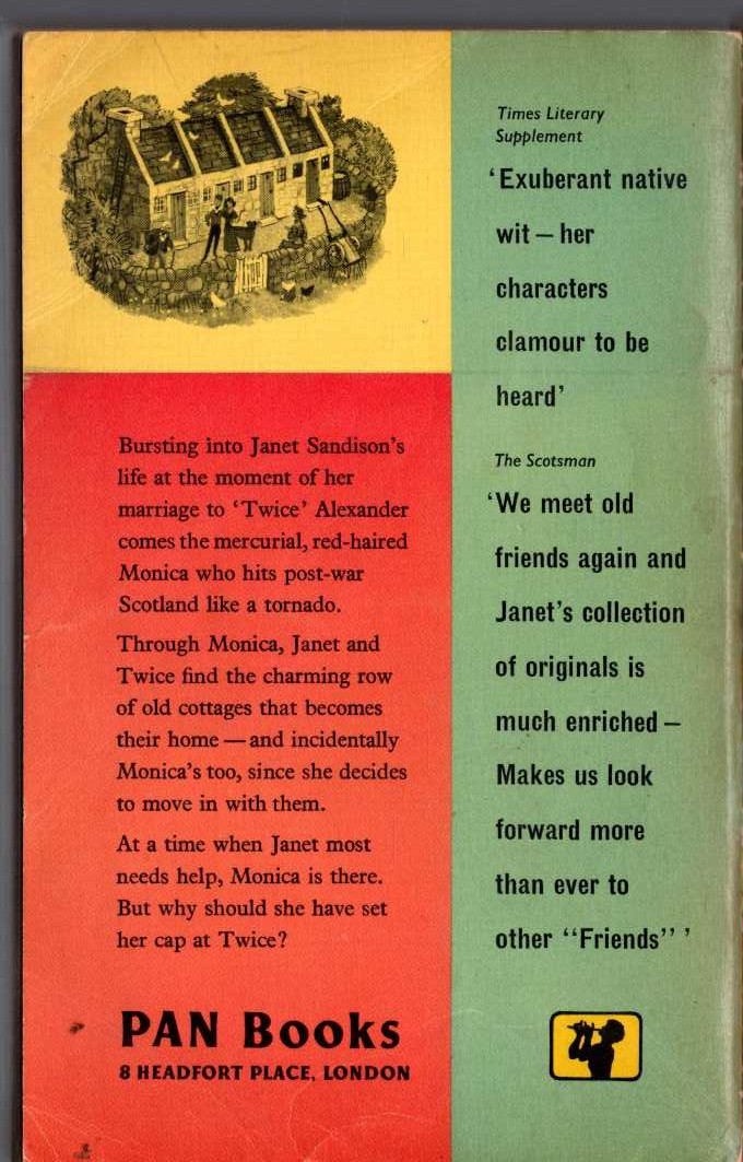 Jane Duncan  MY FRIEND MONICA magnified rear book cover image