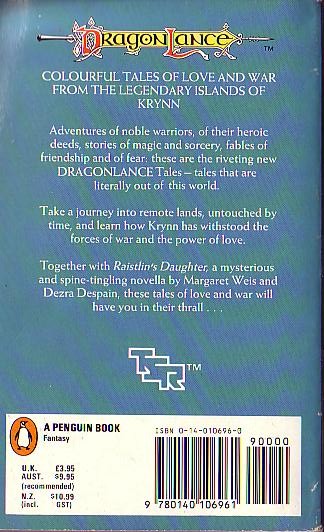 DRAGONLANCE TALES 3: LOVE AND WAR magnified rear book cover image