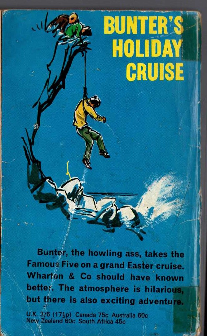 Frank Richards  BUNTER'S HOLIDAY CRUISE magnified rear book cover image