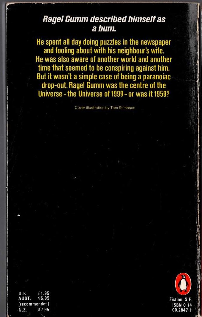 Philip K. Dick  TIME OUT OF JOINT magnified rear book cover image