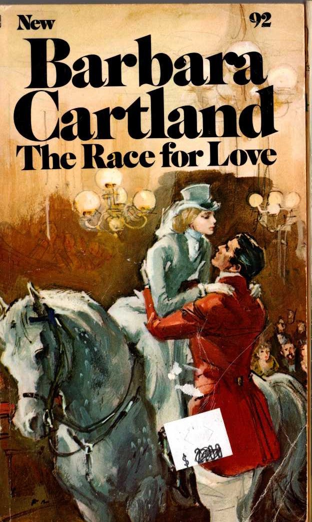 Barbara Cartland  THE RACE FOR LOVE front book cover image