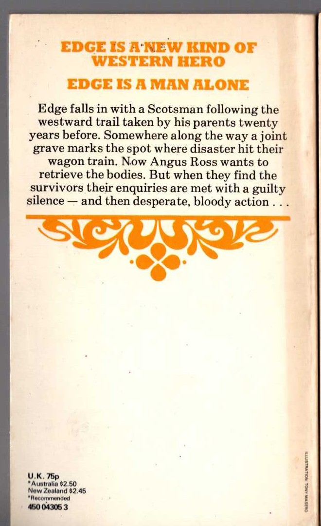 George G. Gilman  EDGE 31: THE GUILTY ONES magnified rear book cover image