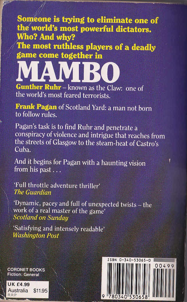 Campbell Armstrong  MAMBO magnified rear book cover image