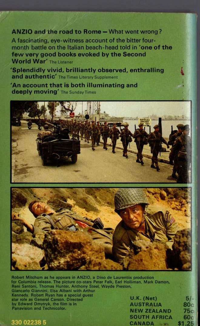 Wynford Vaughan-Thomas  ANZIO magnified rear book cover image