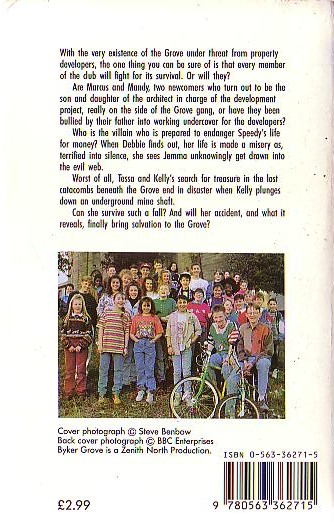 Wally K. Daly  BYKER GROVE: FIGHTING BACK magnified rear book cover image