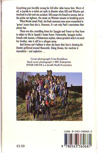 James Weir  BYKER GROVE: ODD ONES OUT magnified rear book cover image