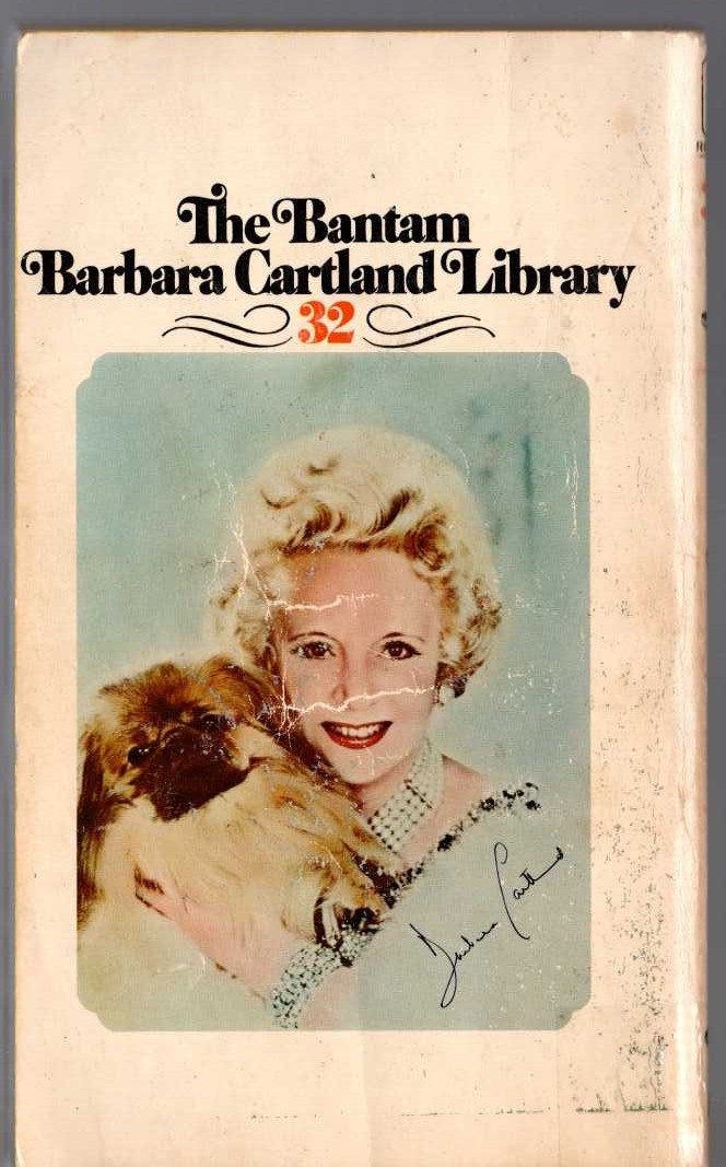 Barbara Cartland  A GAMBLE WITH HEARTS magnified rear book cover image