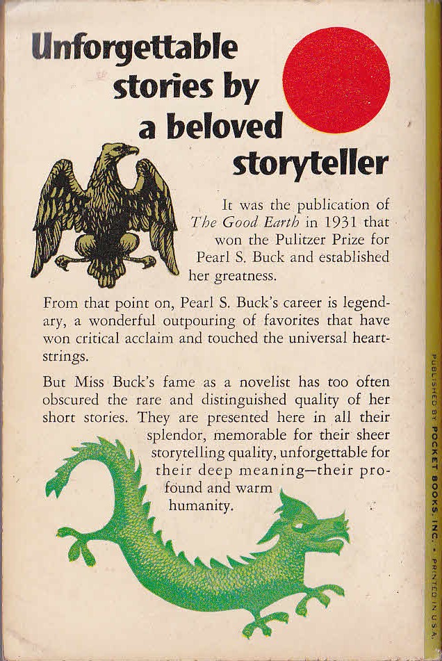 Pearl S. Buck  HEARTS COME HOME and Other Stories magnified rear book cover image